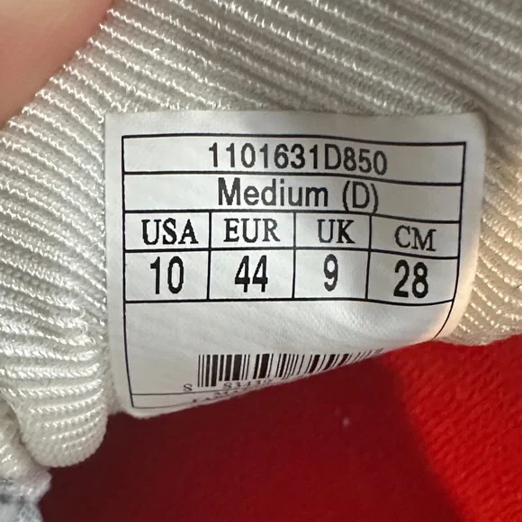 Brooks Gray and Red Athletic Shoes